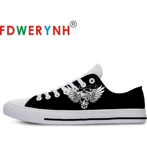 Danzig Band Most Influential Metal Bands of All Time Mens Low-top Casual Shoes 3D Pattern Logo Men Casual Shoes of White