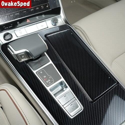 Stainless Steel Center Console Gear Shift Frame Decoration Cover Trim For Audi A6 C8 2019 2020 LHD Car Styling Interior