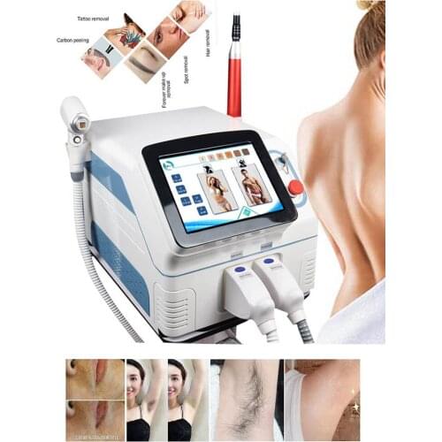 2in1 808nm Diode Laser Epilator+Picosecond ND YAG Laser Tattoo Removal Painless And Permanent Hair Removal Machine 3 Wavelength