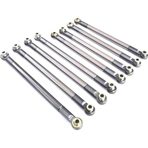 For MN86S MN86 MN86KS MN86K MN G500 Upgrade Parts 8PCS Metal Pull Rod Link Rod Linkage 1/12 RC Car Accessories