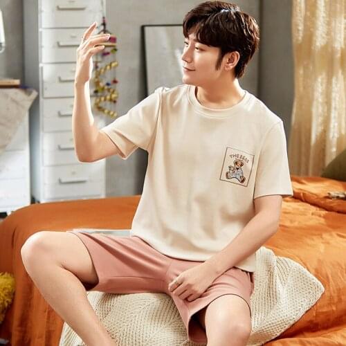 HUANHUSHENG Summer Men's Pajamas