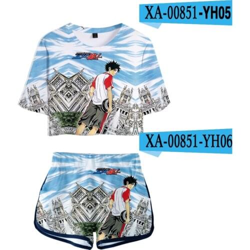 Kawaii 2021 The Knight In The Area 3D Print Two Pieces Sets Women Casual T-Shirt+Shorts Clothes Anime Y2K Girl Clothes Trend
