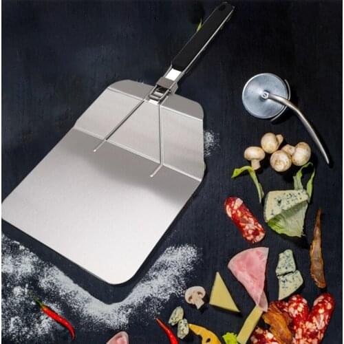 Pizza Shovel Stainless Steel Pizza Peel Removable with Handle Bakers Paddle Shovel GQ