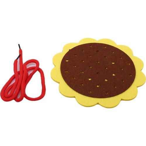 Non-woven Thread Piercing Wear Laces Teaching Children Basic Survival Skills Training Toys Handmade Puzzle Games