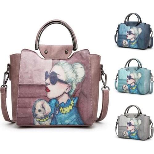 2021 New womens shoulder bags fashion PU leather Handbags big capacity crossbody for women Europe printing bags womens bags