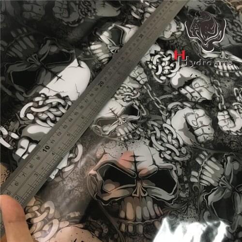 Free Shipping Scary SKULL Water Transfer Printing Film Hydrogarphic Film Aqua Print Film For Motor Decoration HFY-815