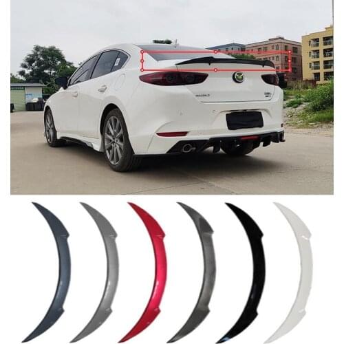 High quality ABS Paint & Carbon fiber Rear Trunk Lip Spoiler Wing Fits For Mazda 3 Axela 2018 2019 2020 2021GT Style