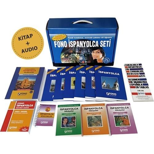 Fono Complete Spanish Set 6 pcs Main Textbook (Seslendirmeli) 3 pcs Story Book Spanish Grammar