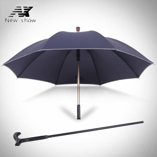 Separation Walking Stick Umbrella Cane Long Handle Umbrella Multi-functional Men Straight Handle Super Strong Against Gift R05