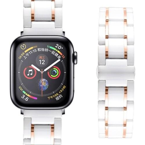 Ceramic Strap for Apple watch 6 5 4 3 2 1 SE Men/Women universal replacement bracelet strap for iwatch 44mm 42mm 40mm 38mm band
