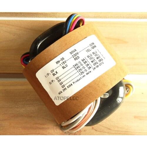 115V 230V 50W R-Core Transformer 24V+24V 12V+12V for Audio Amplifier Preamps AMP DAC R Core