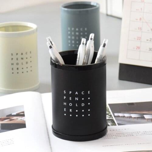 High Quality DIY Round PP Pen Holders Stationery Storage Box School Office Supplies