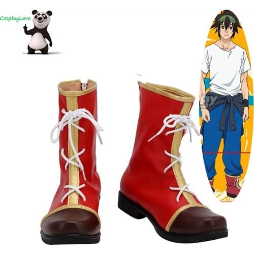 CosplayLove The God of High School Jin Mo-Ri Sun Wukong Red Shoes Cosplay Long Boots Leather Custom Made For Girl Female