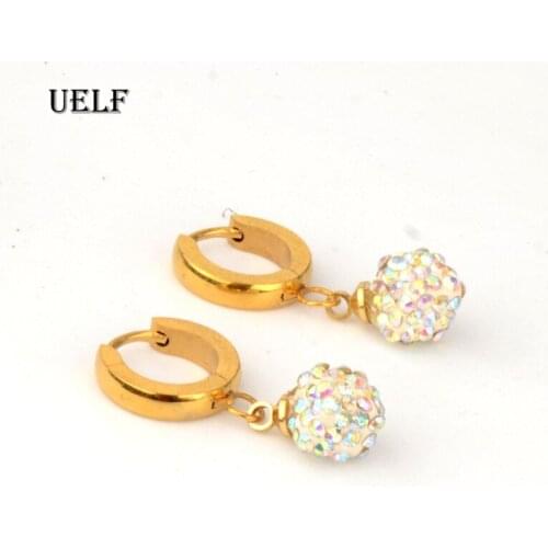 Uelf Wholesale Statement Crystal Earrings Geometric Square Dangle Drop Earrings For Women 2019 New Jewelry Oorbellen Brincos
