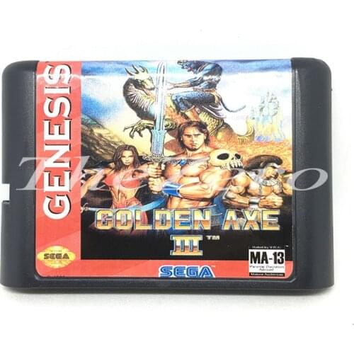 Golden Axe III EU/JAP Shell for 16 bit Game Card for Genesis System for Sega Mega Drive