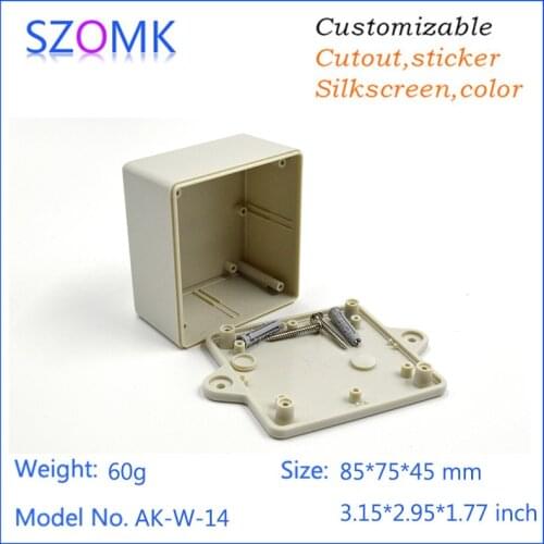 10 pcs)plastic box distribution enclosure electrical cabinet 80*75*45mm wall mount enclosure plastic case electronics box