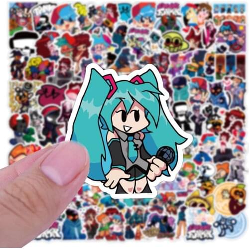 100Pcs/Set Friday Night Funkin Game Stickers Laptop Motorcycle Luggage Skateboard Bicycle Waterproof Sticker Children Toys Gifts