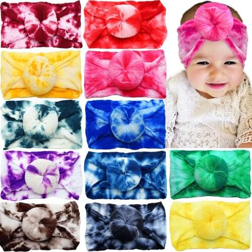 12 Pieces Baby Tie Dye Headbands Newborn Cotton Elastic Soft Hair Bands for Toddler Infants Kids