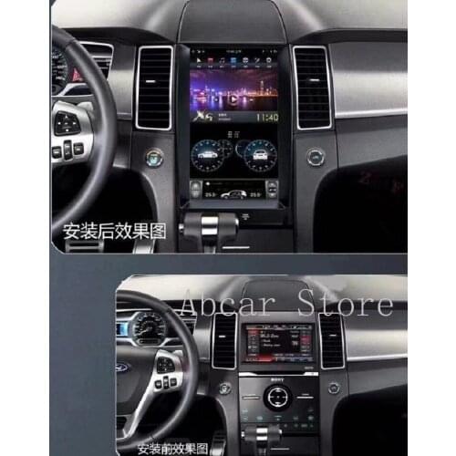 13.6'' Tesla style Android 9.0 Car dvd player GPS Navigation For ford Taurus 2010-2018 radio stereo multimedia audio radio