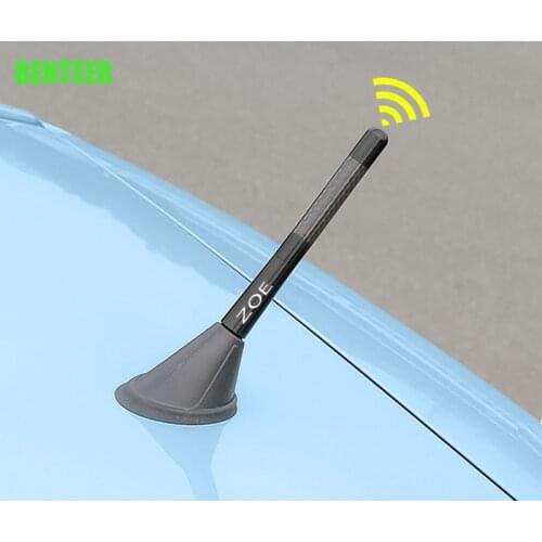 4.7 Inch Carbon Fiber Car Antenna Sticekr For Renault Dacia ZOE