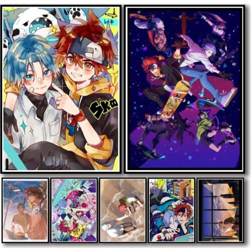 50 Designs Anime SK8 The Infinity Whitepaper Poster Artwork Fancy Wall Sticker for Coffee House Bar A3