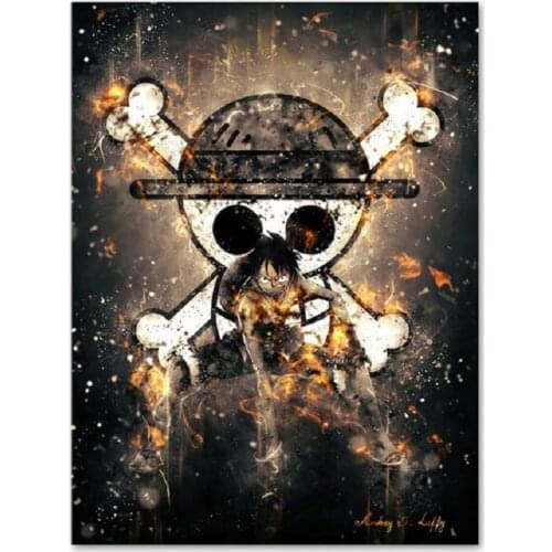 Full square round diamond painting cross stitch One Piece Luffy diamond embroidery 5D rhinestone mosaic diamond decoration