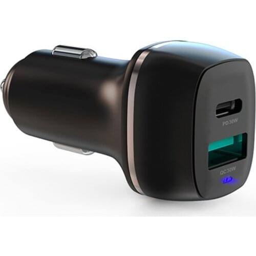 USB C Car Charger Mini 30W PD & QC3.0 Dual Port Fast Car Charger Adapter USB Charger