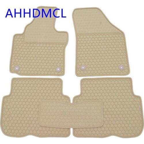 Car Rubber Mats Floor Mats Anti Slip Mat Carpet Feet Pads For Touran 2004 2005~2009 2010 2011 2012 2013 2014 Left Hand Drive