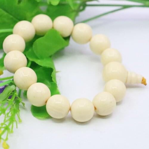 14mm Round White Beeswaxs Resin Bracelets Tee Joint Female Elastic Bracelets Chain Women Girls DIY Fashion Jewelry Making Design