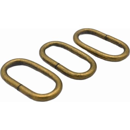 32mm Bronze Belt Buckle Adjustable Slide Buckles Oval Ring Purse Clasp Buckle Bag strap buckle Handbag webbing hardware - 10pcs