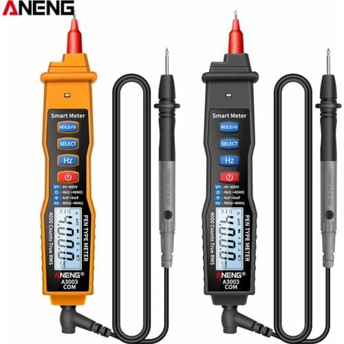 ANENG A3003 Digital Pen Type Multimeter 4000 Counts Non Contact Smart Hz Meter NCV AC/DC Voltage Resistance Capacitance Testers
