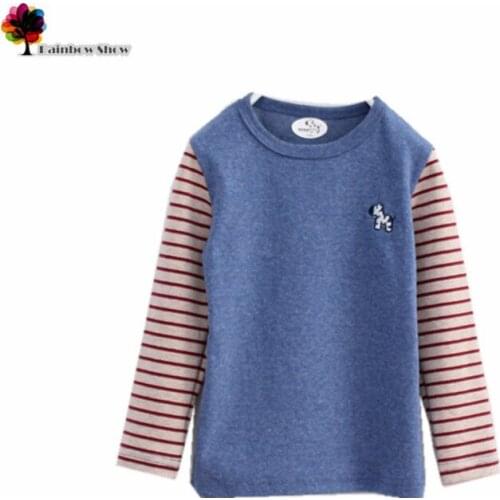 New Children Clothing Boys Autumn and Spring Casual Sleeve Striped Cotton Zebra T-shirt Kids Long-sleeved T-shirt