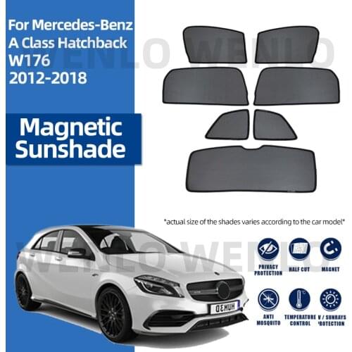 For Mercedes Benz A Class W176 2012-2018 Front Windshield Car Sunshade Side Window Blind Sun Shade Magnet Visor Mesh Curtain Net