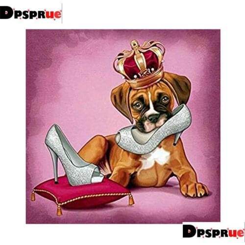 Dpsprue Full 5D DIY Square Round Diamond Painting Shoes Dog 3D Embroidery Cross Stitch Rhinestone Mosaic Home Decor K15