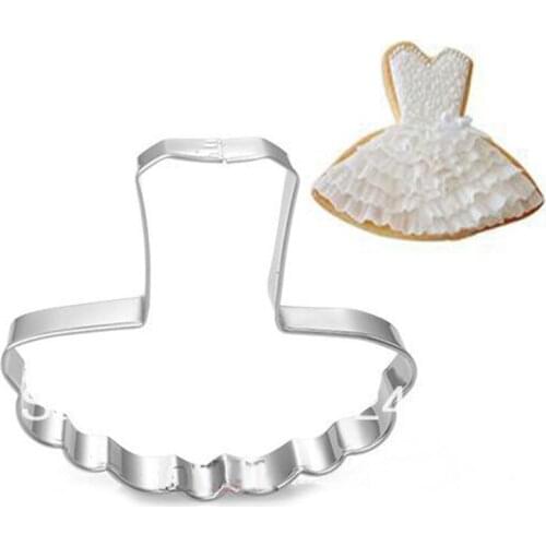 Hot Ballet Skirt Cookies Pastry Pastry Biscuit Fondant Mold Stainless steel Cake Mold Sugar Craft Decorating Frame Cutter Tools