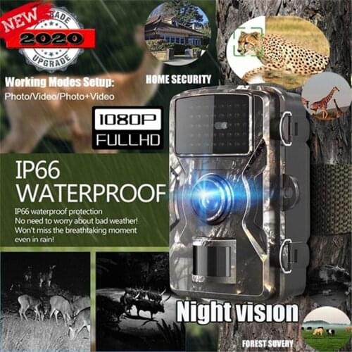 HD 1080P Hunting Trail Camera Wildlife Scouting Infrared Night Vision IP66 Waterproof Outdoor Camcorder Tracking Photo-Trap