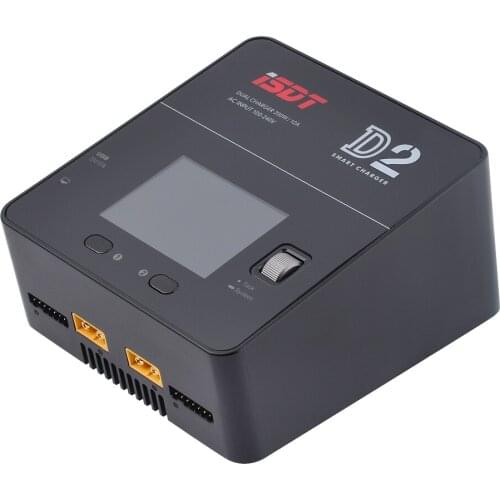 ISDT D2 200W 20A AC Smart Charger Dual Channel Output Input For Lipo Lion LiHV LiFe NiMh Battery