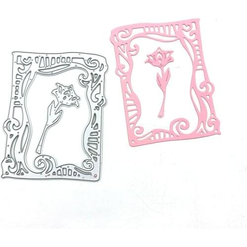 Julyarts 73*93MM Flower Die Metal Hollow Cutter for Scrapbooking Thankful Metal Cutting Dies Embossing Scrapbooking Stencil