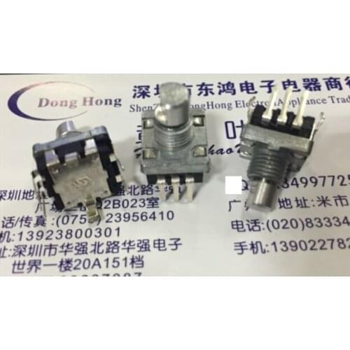 2PCS/LOT SOUNDWELL EC11 encoder with switch 30, positioning number 15 pulses, with thread axis, long 10MM rotary encoder
