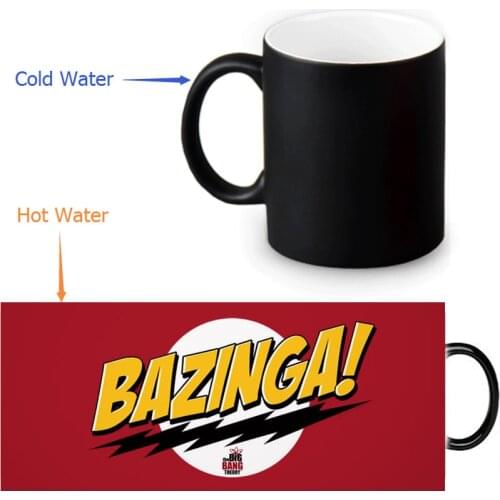 The Big Bang Theory Coffee Mugs Heat Sensitive Mugs Cold Hot Heat Changing Color Magic Tea Mug