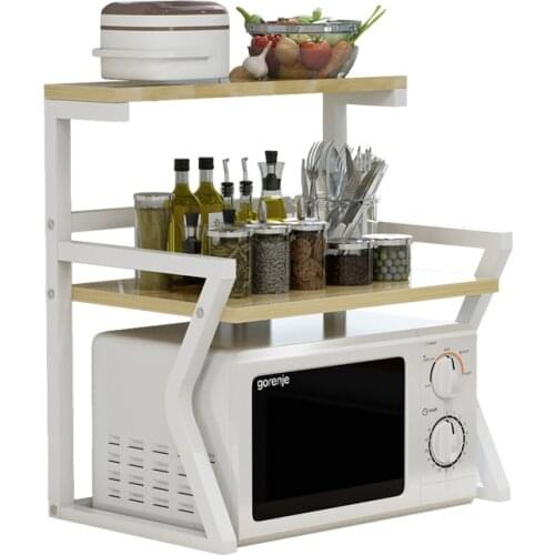 Kitchen microwave racks cabinets free of perforated desktop condiment storage rack vegetable shelf spice racks LL7131334