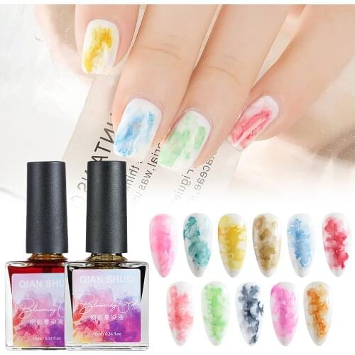 Watercolor BloomingNail Polish Nail Ink Watercolor Pink Gel Nail Polish Magic Manicuring 15ml Nail Polish Nail Art Design