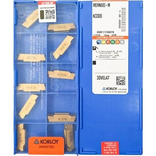MGMN600-M NC3030 100% KORLOY Original carbide insert with the best quality 10pcs/lot free shipping