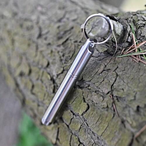 Multifunction Mini Keychain Pen Pure Titanium Ballpoint Pen Signature Pen Portable EDC Gadget Outdoor Equipment