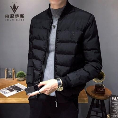 New mens casual baseball collar jacket new mens winter youth cotton coat mens down male cotton clothing tide