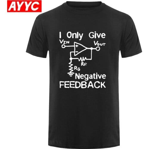New Funny Cotton Short Sleeve T Shirt Cotton Print Tee I Give Negative Feedback Computer Engineer T Shirt
