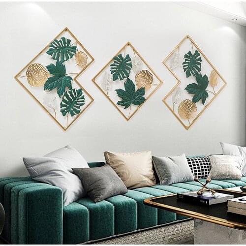 New Chinese Style Living Room Wall Decor Pendant 3D Wall Hanging Bedroom Sofa Background Wall Metal Home Decoration Wall
