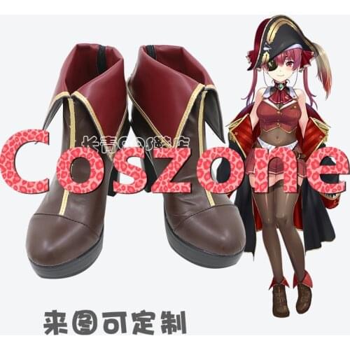 Vtuber Hololive Houshou Marine Cosplay Shoes Boots Halloween Carnival Cosplay Costume Accessories