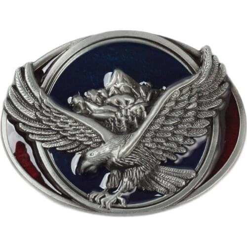 Eagle/Vulture Pattern Belt Buckle Handmade homemade belt accessories waistband DIY Western cowboy rock style k43