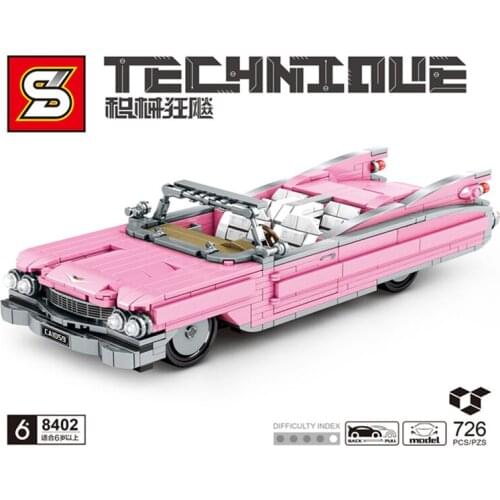 SEMBO 8402 8404 New Pull Back Racing Sports Simulation car Building Blocks Toys Bricks Model Children gift 21001 21002 21003